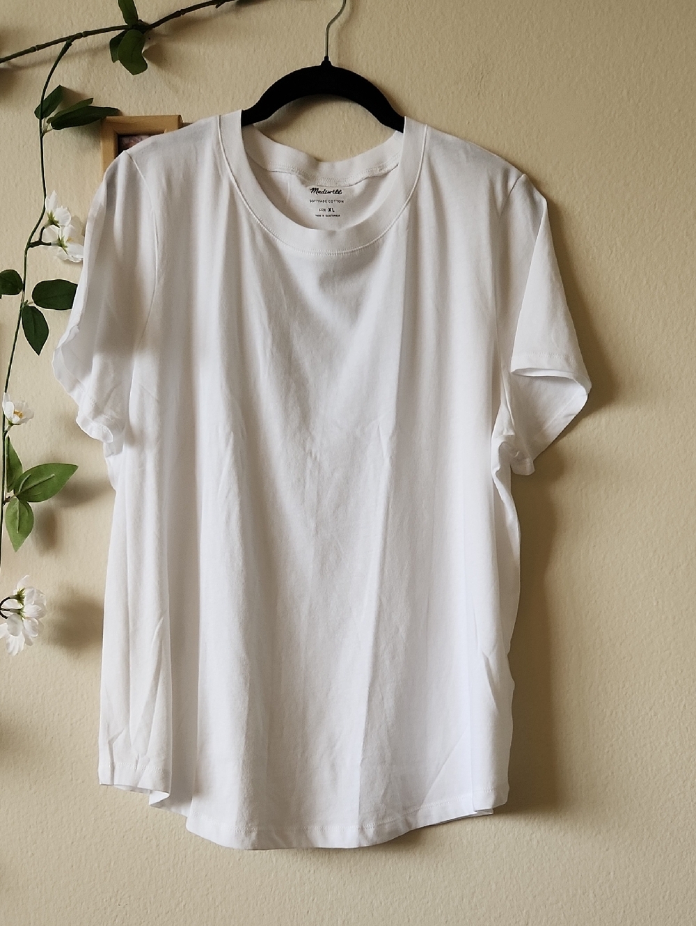 Madewell White Short-Sleeve Crewneck Tee - XL